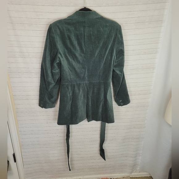 Good American Green Velvet Fit and Flatter Blazer Jacket, sz 4 / XL - Picture 10 of 15
